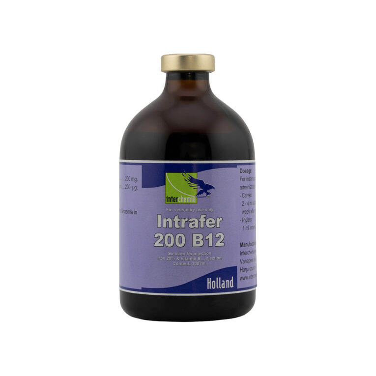 Interchemie Intrafer 200 Vitamin B12 and Iron Injection 100ML for Calves