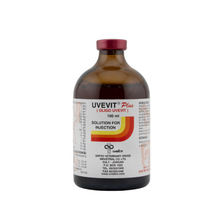 Uvedco UVEVIT Plus comprehensive vitamin, mineral, and amino acid supplement injection 100ML for Horses, Camels and Livestock