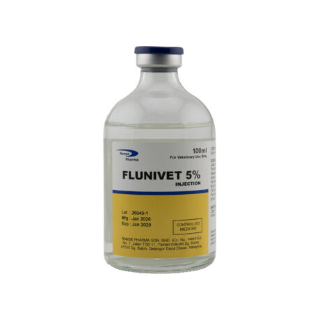 Flunivet 5% Flunixin Anti-Inflammatory and Antipyretic 100ML Injection for Cattle and Horses