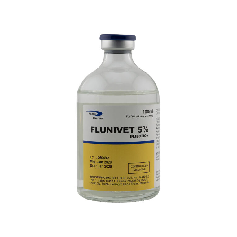 Flunivet 5% Flunixin Anti-Inflammatory and Antipyretic 100ML Injection for Cattle and Horses