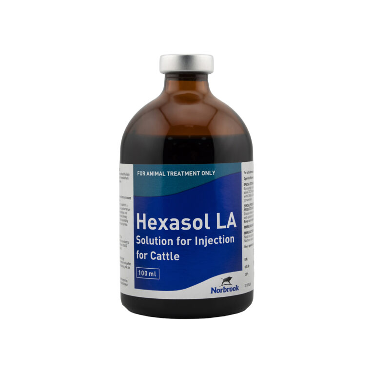 Norbrook Hexasol LA Antibiotic and Anti-Inflammatory Respiratory Disease 100ML Injection for Cattle