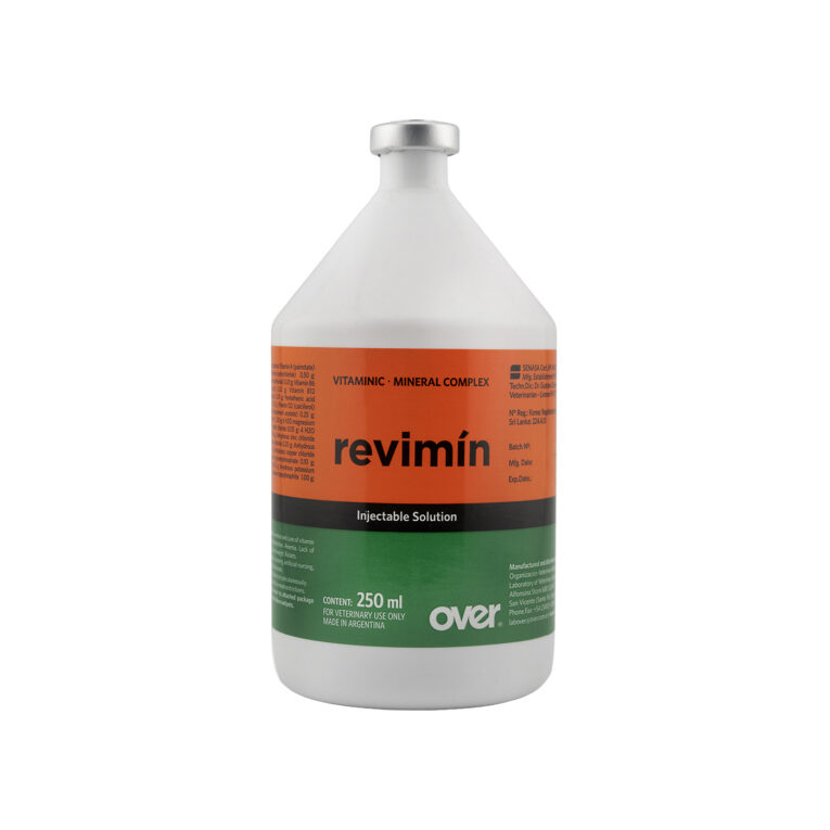 Over Revimin Multivitamin and Mineral Tonic 250ML Injection for Horses, Cattle, and Sheep