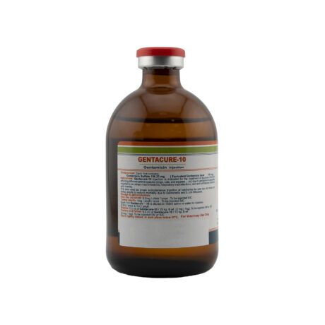 Pharma Swede Gentacure-10 Broad-Spectrum Gentamicin Antibiotic 100ML Injection for Horses Dogs and Cats