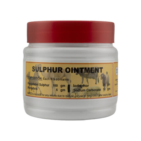 Vapco Sulphur Ointment Antiparasitic Antifungal Skin Cream 200G for Horses, Camels, Cattle, and Sheep