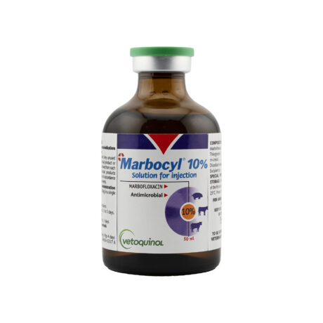 Vetoquinol Marbocyl 10% Broad-Spectrum Antibiotic 50ML Injectable for Cattle
